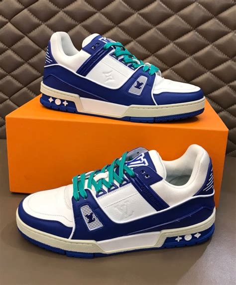 blue louis vuitton trainers.